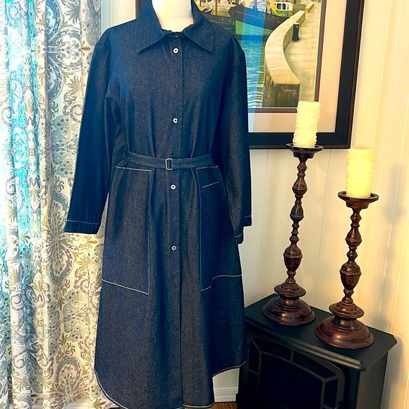 💯 COTTON JEAN DUSTER - Picture 1 of 12